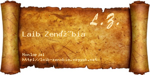 Laib Zenóbia névjegykártya